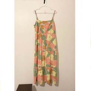 Social Standard By Sanctuary Floral Tiered Midi Maxi Long Dress Sleeveless XXL